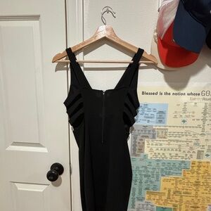 black cutout dress